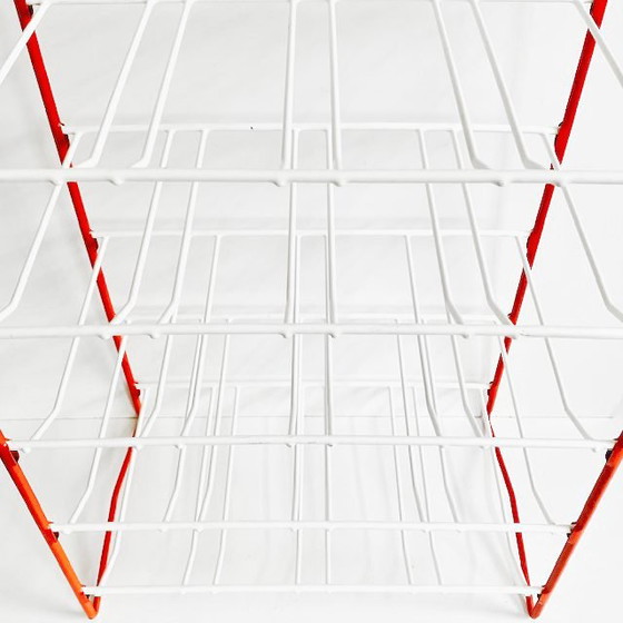 Image 1 of Scaffale portaoggetti vintage Tomado arancione e bianco, anni '60