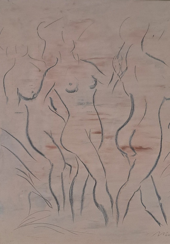 The Three Sisters, Oil Painting and Framed – Paintings & Drawings, Canvas (photo 6 of 10)