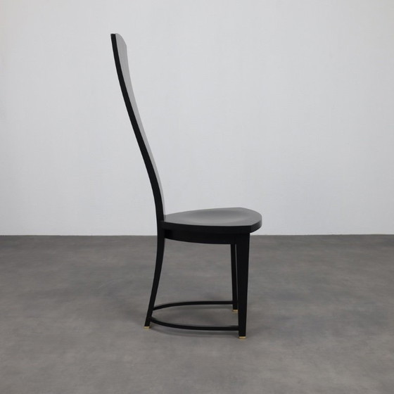 Image 1 of Seltenes Set aus vier Esszimmerstühlen mit hoher Rückenlehne, Italien, 1990er Jahre