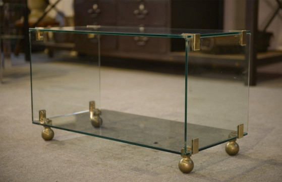 Image 1 of Glazen salontafel van Roche Bobois, jaren 60.