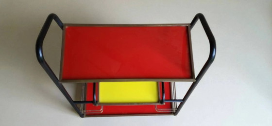 Credenza / Bar / Scaffale anni '60 – Carrelli bar, Metal, Glass, Vintage (photo 6 of 8)