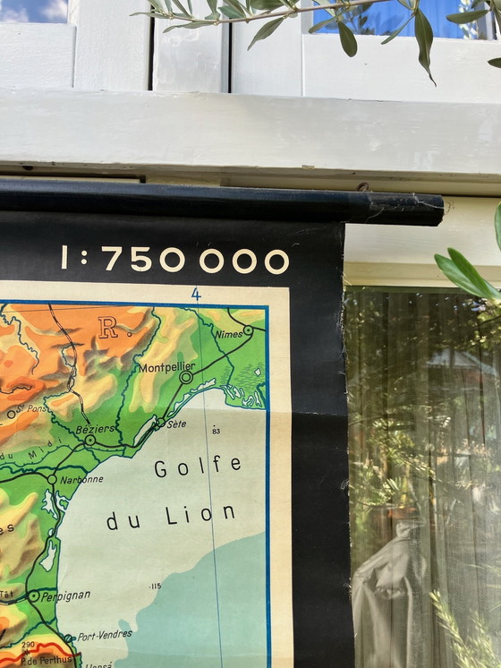 Image 1 of Mappa murale vintage XXL Spagna Portogallo Gruppo di lavoro H.Haack