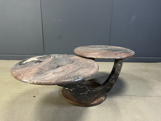 Image 1 of Tavolino da caffè vintage in marmo a due livelli, anni '70