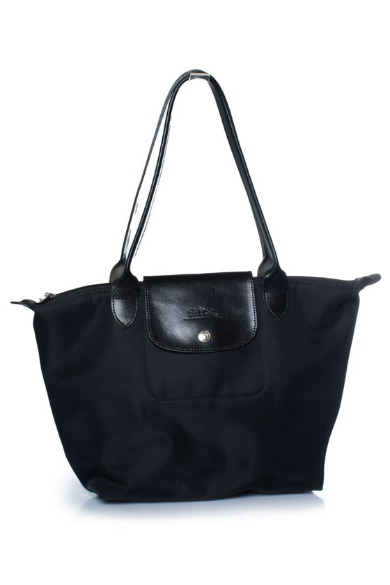 Longchamp, mini borsa tote Depose nera – Borse tote, Calfskin, Nylon (photo 2 of 10)