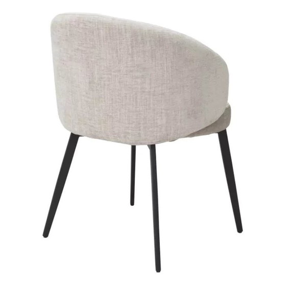 Image 1 of EICHHOLTZ Eetkamerstoel 'Lloyd' met arm set van 2 - Sisley beige