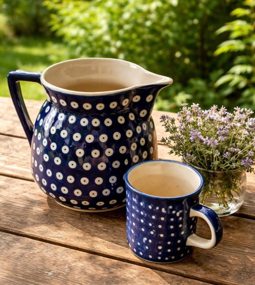 Brocca in ceramica, Boleslawiec, Polonia