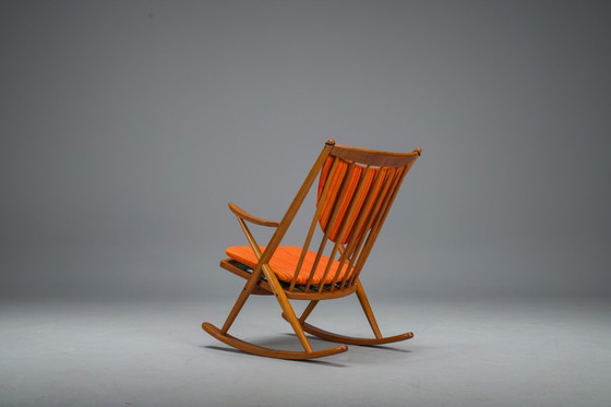Image 1 of Chaise à bascule No. 182 en teck par Frank Reenskaug pour Bramin, années 1960