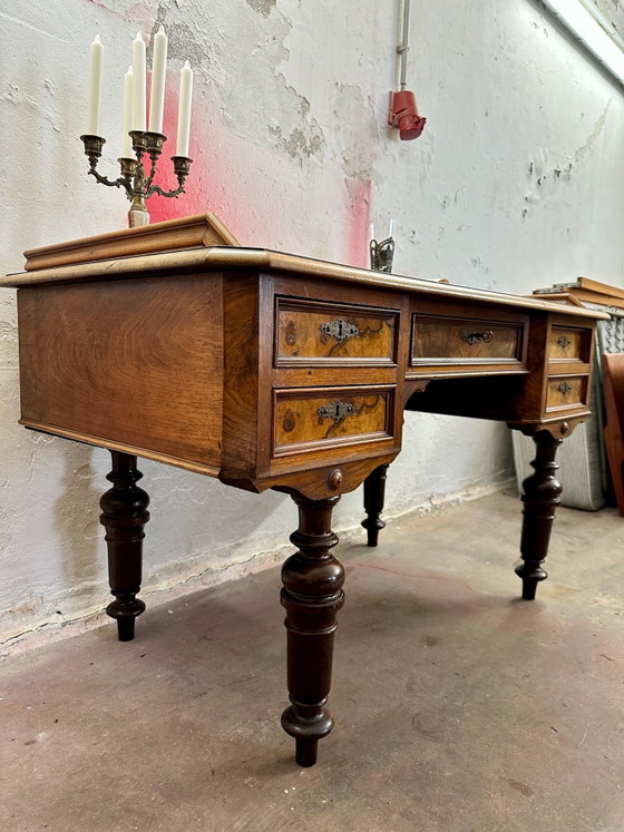 Scrivania danese antica H.C. Andersen Gründerzeit radica, Scrivanie, Legno, Marrone (foto 12 di 15)
