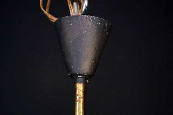 Image 1 of Italian Mid-Century six arms chandelier in the manner of Stilnovo. Italy 1950s.