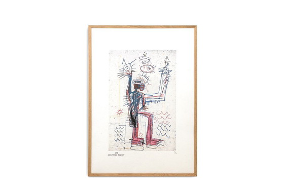 Image 1 of Jean-Michel Basquiat. Numbered color serigraph. 1990's.