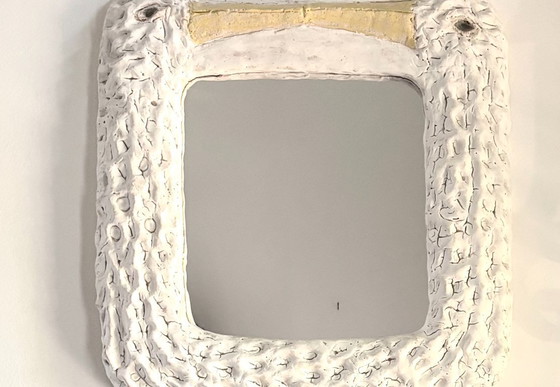 Image 1 of Contemporary French ceramic mirror – Stork by Renzo Maar