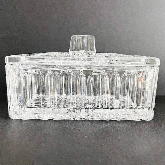 Image 1 of Antique French jewelry box cut crystal cigarette case 1900's