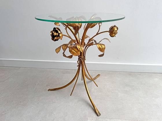 1x Tavolino vintage Hans Kögl Florentine Rose - Eclettico – Tavolini, Glass, Metal (photo 2 of 24)