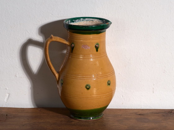 Antique folk glazed pottery pot – Central Europe, circa 1930 – Plant pot, Rustic (photo 29 of 40)