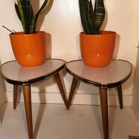 Image 1 of Table à plantes des années 1950, table d'appoint, design rétro vintage