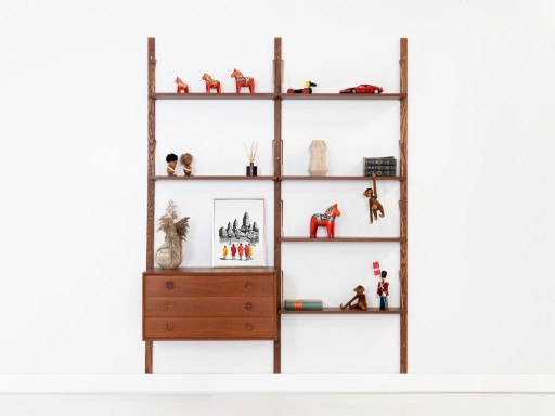Modulares Regalsystem aus Teakholz, dänisches Design, 1960er Jahre, hergestellt in Dänemark – wandrek, Wood (photo 2 of 15)