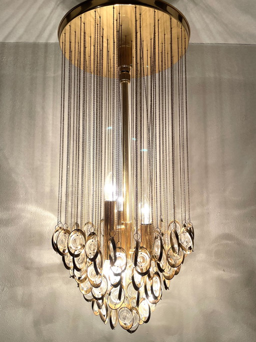 Preciosa lámpara de araña italiana vintage (años 60)