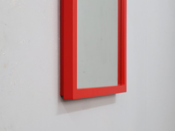 Image 1 of 1970s Anna Castelli Ferrieri for Kartell Mod. 4727 Red Mirror