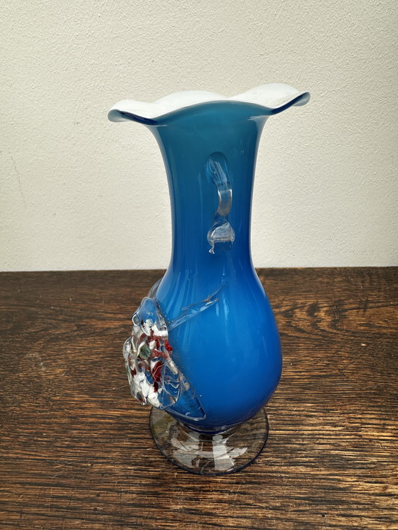Image 1 of 4 vintage Murano glass soliflore vases