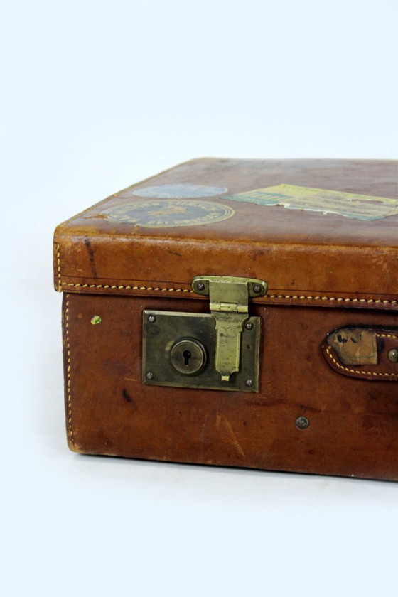Valise en cuir pour participant aux Jeux olympiques de Berlin, par Alfred Lerbletier, années 1930 (photo 18 of 21)