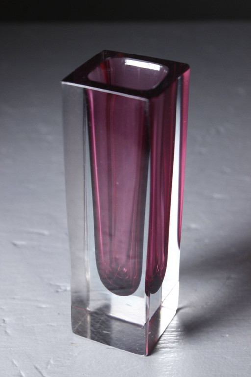 Vase Vintage Verre Technique Sommerso Murano 1970s Flavio Poli – vazen, Glass, Murano Glass (photo 2 of 6)