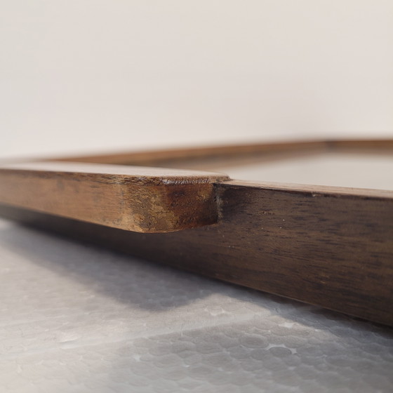 Image 1 of Bandeja Art Déco, Marquetería Y Cristal, 1950 – Francia