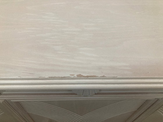 Image 1 of Vintage zacht zalm dressoirkast, jaren 80, art deco elementen