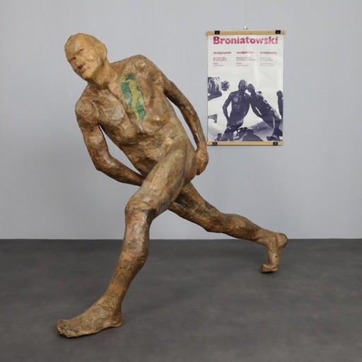 Life-Size Sculpture “Running Figure” by Karol Broniatowski, 1972