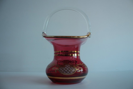 Image 1 of Kristal, vergulde mand, Bohemia Crystal, Tsjecho-Slowakije, jaren 1960.