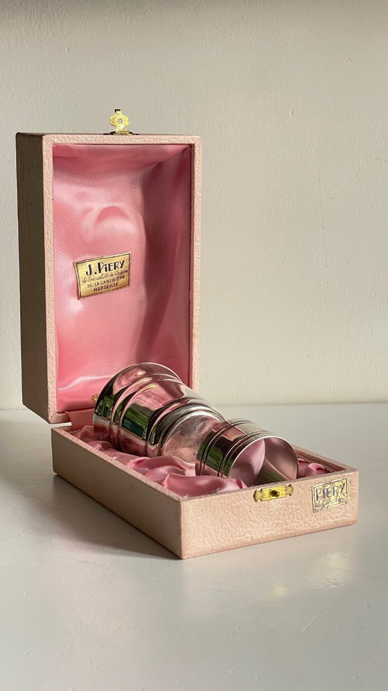 Image 1 of Silver-plated glass and napkin ring by UDNER