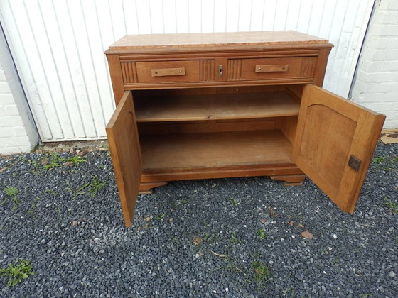 Image 1 of Art Deco oak furniture with marble