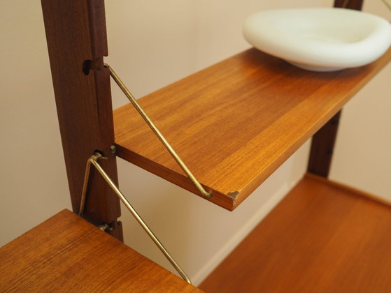 Image 1 of Teak modular shelving unit, Norwegian design, 1960s, manufactured by Blindheim Mobelfabrikk, designed by John Texmon & Einar Bli