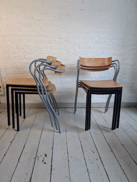Image 1 of 6x Artelano stackable "Rio" chairs by Pascal Mourgue