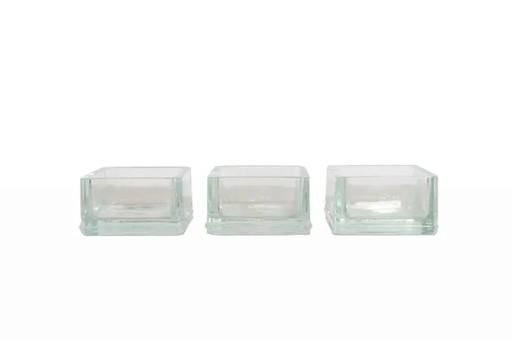 Set aus 3 Vide-Poche-Glasbehältern von Le Corbusier und Perriand für Lumax – servies, Crystal (photo 2 of 4)