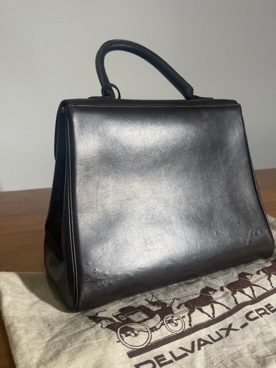 Delvaux Brillant MM Handbag – Chocolate Brown Leather – Top handle bags (photo 7 of 10)