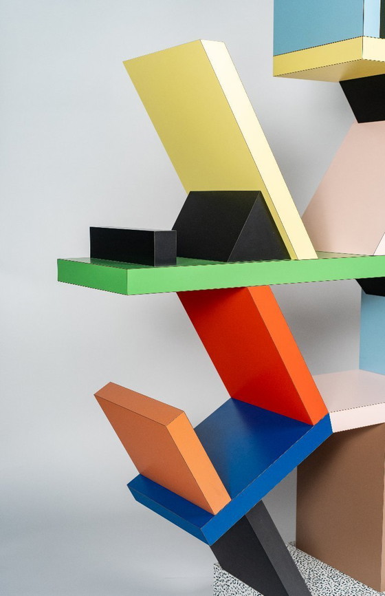 Image 1 of "Carlton" Boockcase designed by E.SOTTSASS edited by Memphis, 1982.