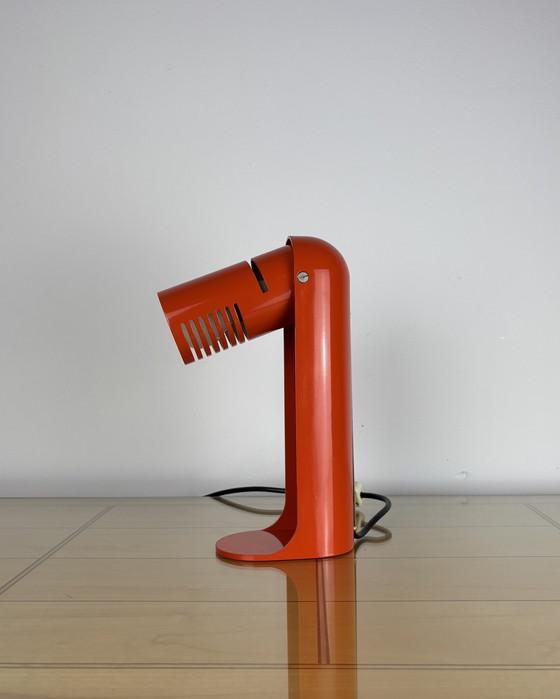 Image 1 of Flip Top Space Age Desk Lamp Leuka 1970s by Richard Carruther Vintage Table Lamp Space Age 70s Mid Century Industrial Italy