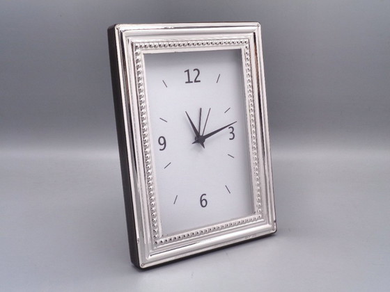Image 1 of 925 silver alarm clock