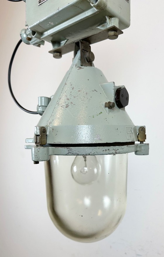 Image 1 of Grey Industrial Cast Aluminium Explosion Proof Lamp, 1970s