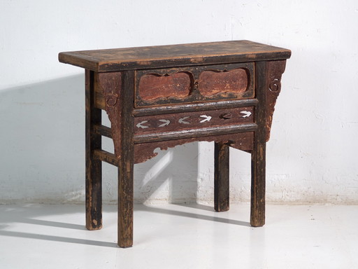 Antieke consoletafel met meerlaagse patina – China, circa 1930