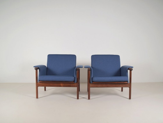 Rare set of Danish Wiki Armchairs by Illum Wikkelso for Koefoeds Mobelfabrik – Wood (photo 5 of 10)