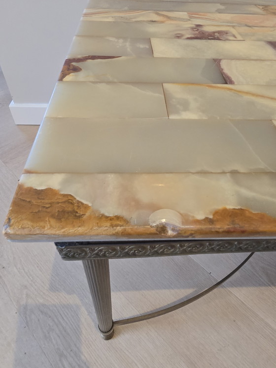 Image 1 of Vintage onyx bijzettafel 