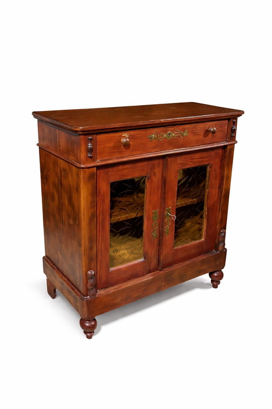 Vitrina de pino macizo de principios del siglo XX, holandesa. – Madera (photo 4 of 5)