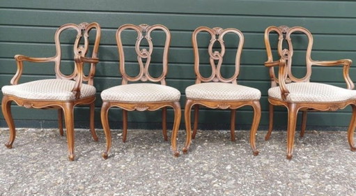 4 krakelingen eetkamer stoelen