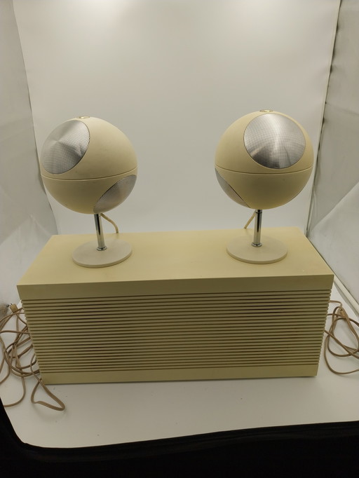 1 x set di altoparlanti Grundig 300/302 1970s 2 kugelstraler più baßbox.