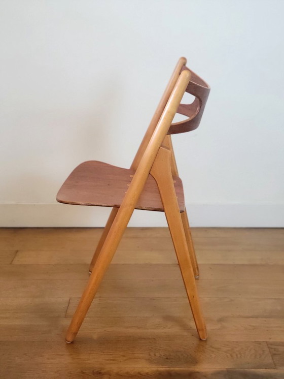 Image 1 of 5 sedie Sawbuck CH29 di Hans J. Wegner per Carl Hansen & Søn