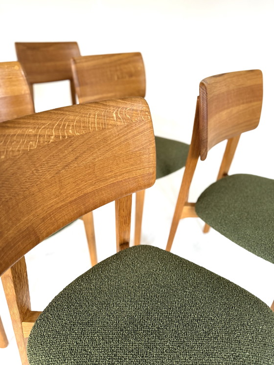 Image 1 of Ensemble de 6 chaises de salle à manger danoises restaurées des années 70