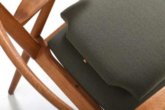 Rara poltrona Arne Wahl Iversen, Modello 14 – Hans Hansen Son Odense, Poltrone, Legno, Tessile, Vintage (photo 13 of 13)