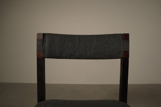 Set von sechs Esszimmerstühlen, entworfen von Jean Batenburg für MI, Belgien, circa 1969 – Textile (photo 6 of 15)
