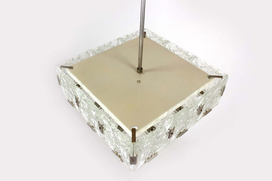 Image 1 of Vintage Sculptural Glass Pendant Lamp attributed to Kamenický Šenov, 1970s